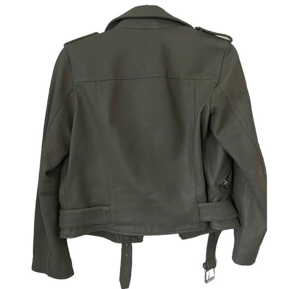 New ALLSAINTS Balfern Leather Biker Jacket in  Size US 10/ UK 14 $529 - Picture 5 of 6